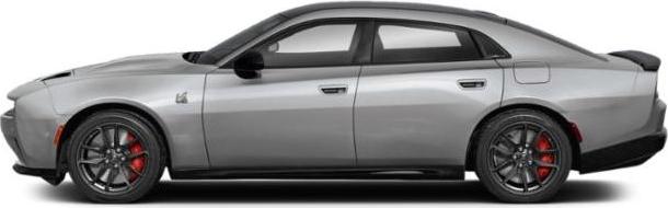 Side profile of a modern 4-door sedan with alloy wheels and red brake calipers