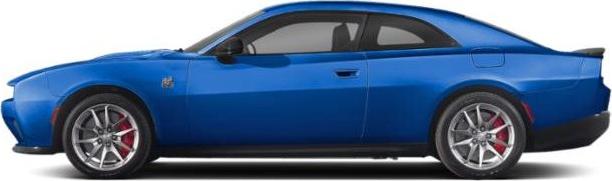 Blue two-door muscle coupe with sporty alloy wheels