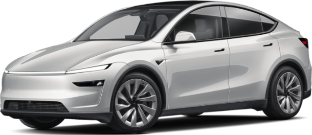 Sleek electric SUV with aerodynamic design and LED headlights