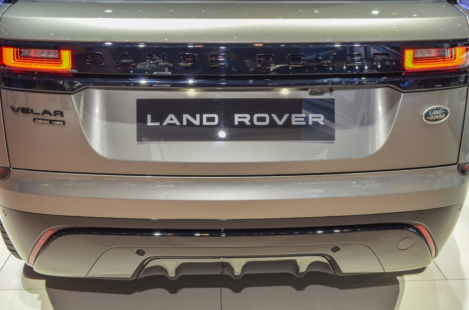 Rear close-up of taillights and badges on a modern SUV