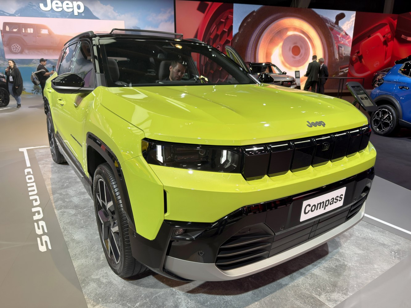 Bold front view with sleek headlights and distinctive grille design