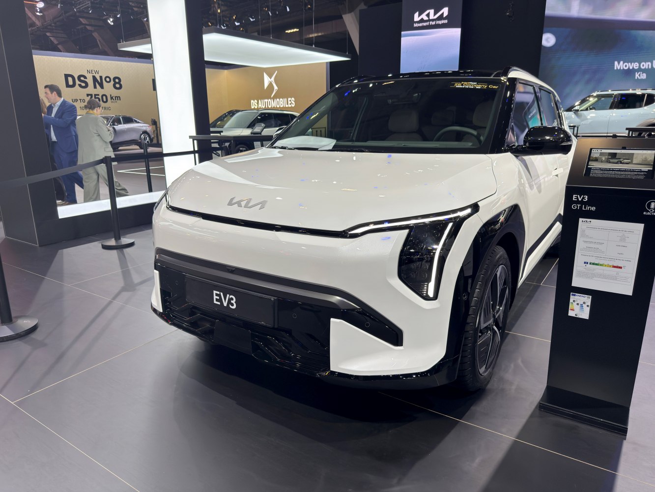 Front view of 2024 electric SUV with distinctive modern headlights