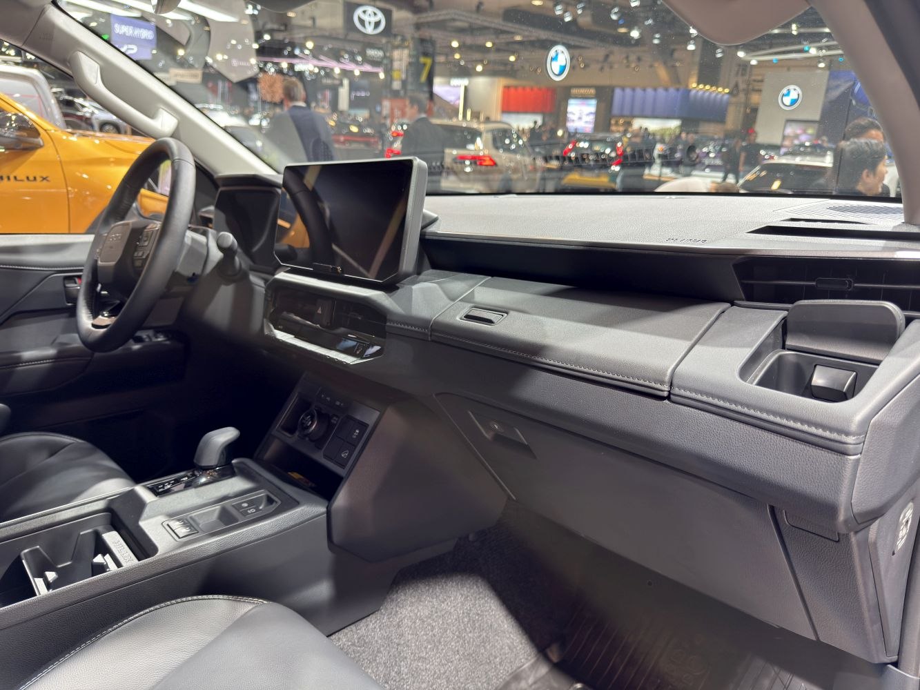 Modern interior dashboard with digital display and ergonomic layout