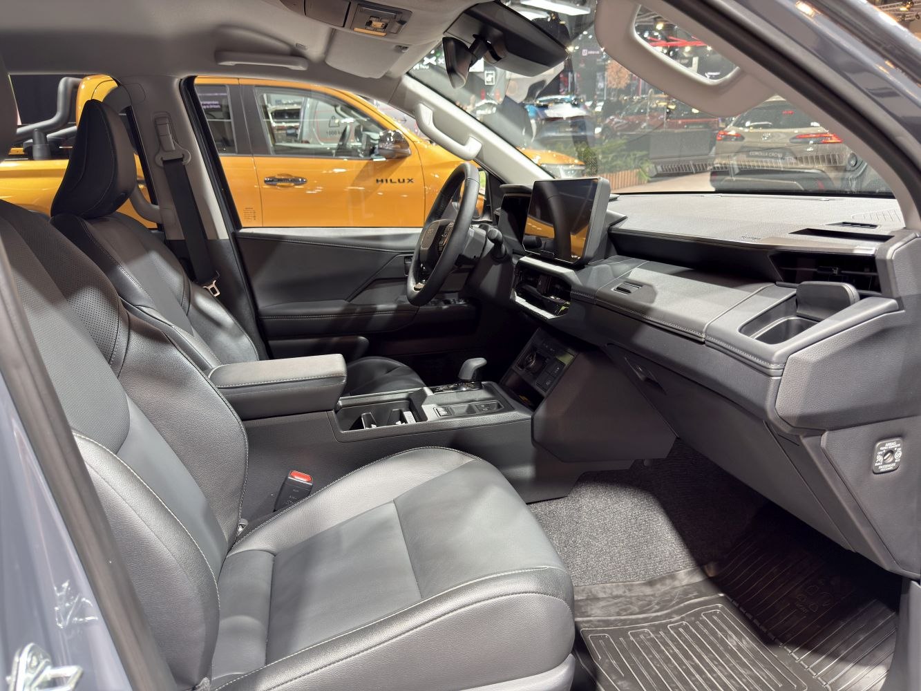 Modern interior with leather seats and infotainment screen