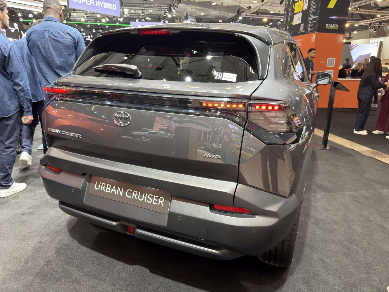 Rear view of SUV with LED taillights and AWD badge