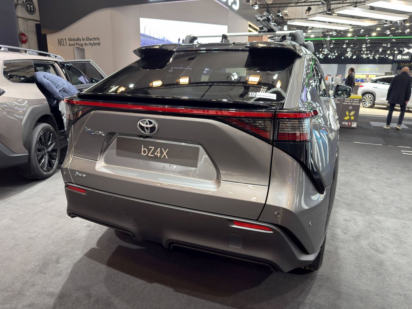 Rear view of an SUV with LED tail lights and sleek hatch design
