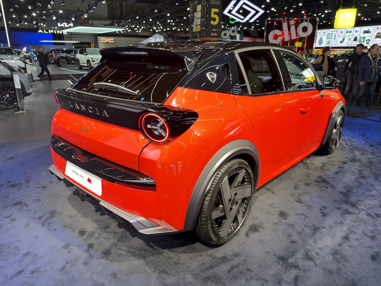 Two-tone rear with LED circular tail lights and modern wheel design