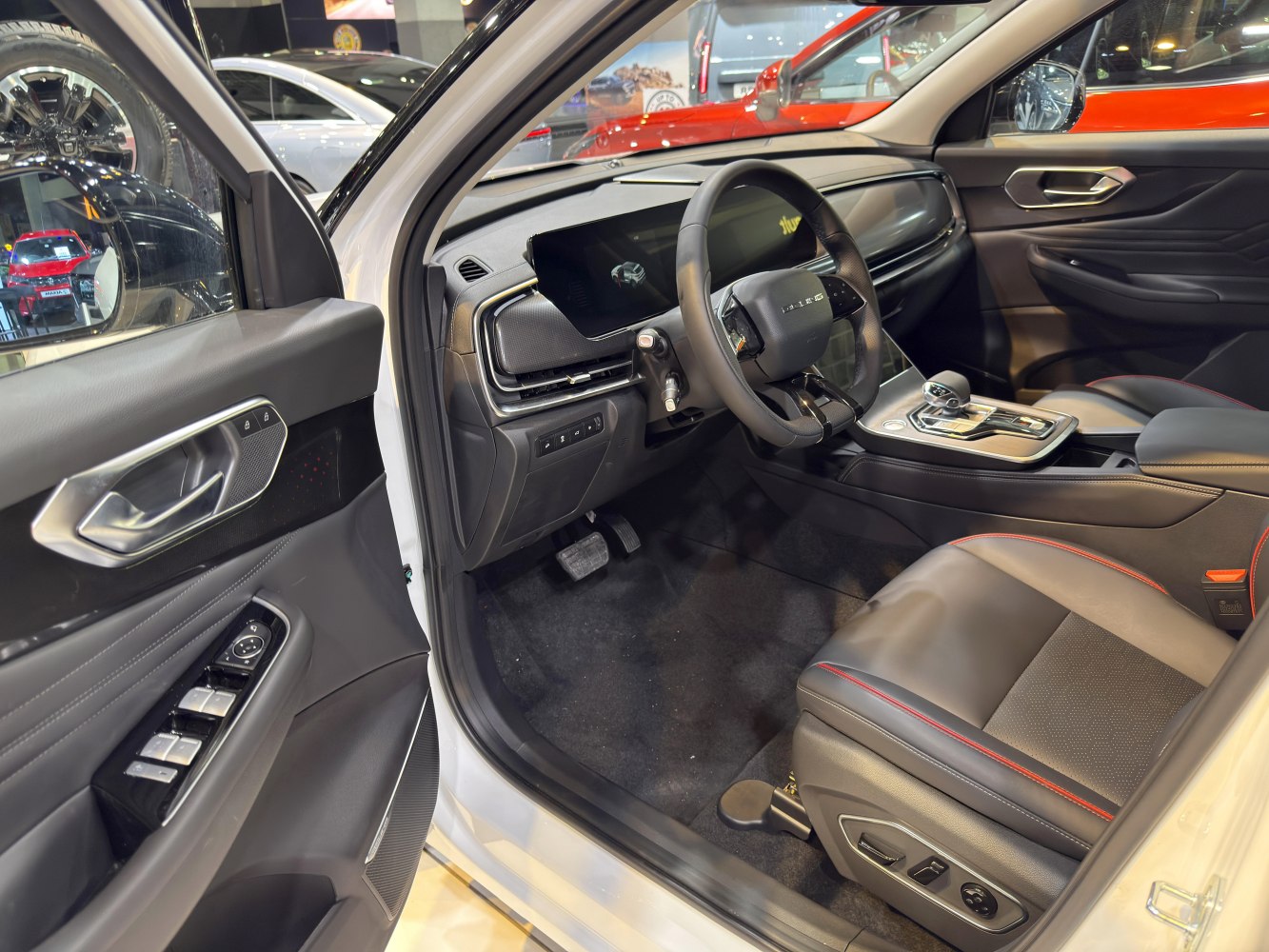Digital dashboard and touchscreen center console with premium seats