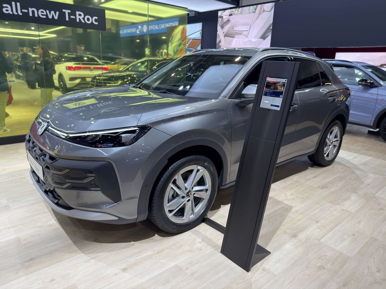 Modern front fascia and alloy wheels of a compact SUV