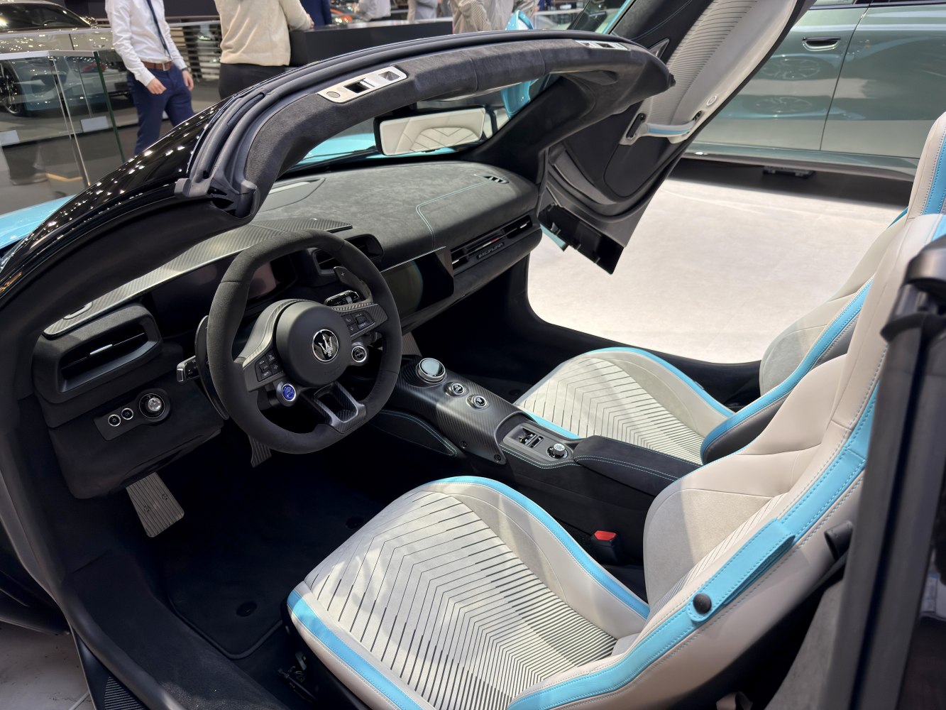 Luxury modern two-tone sport seats and advanced dashboard cockpit