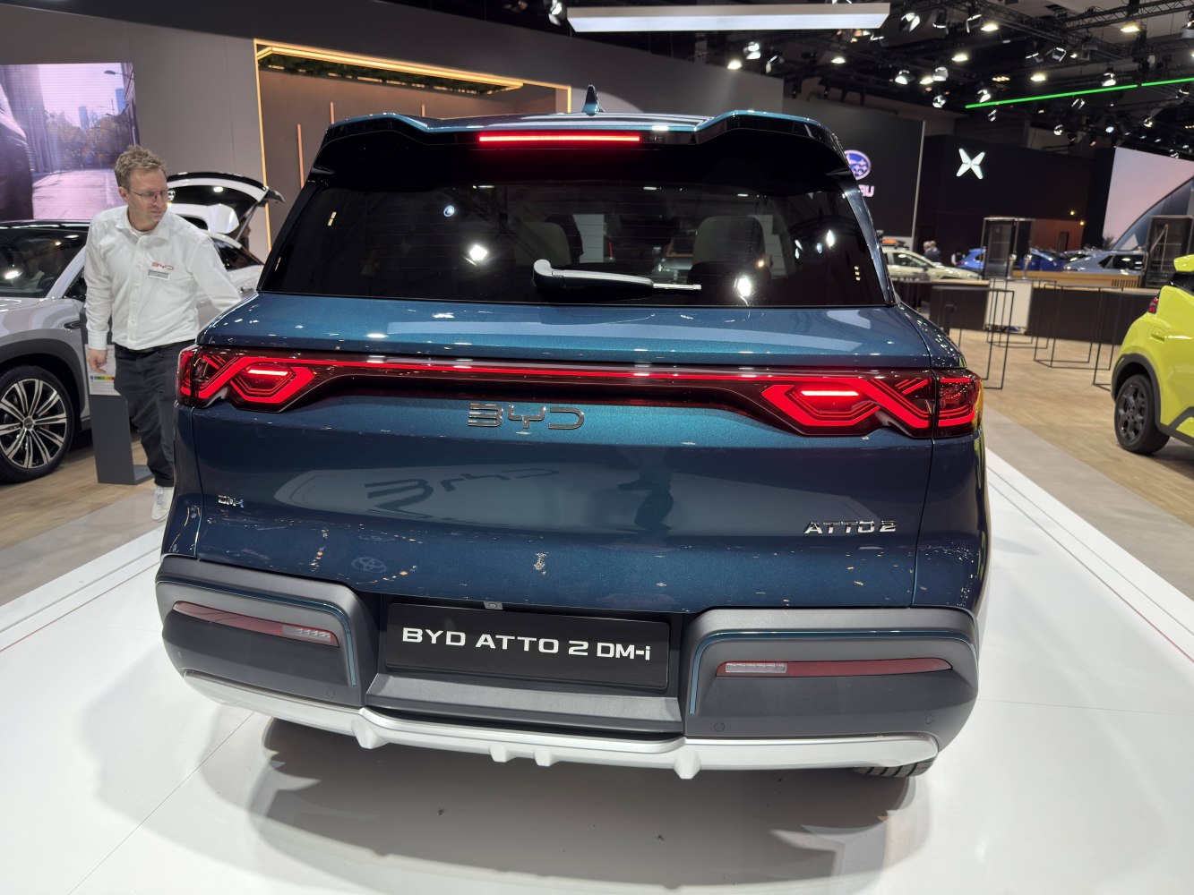 Rear view with LED tail lights of a modern SUV.