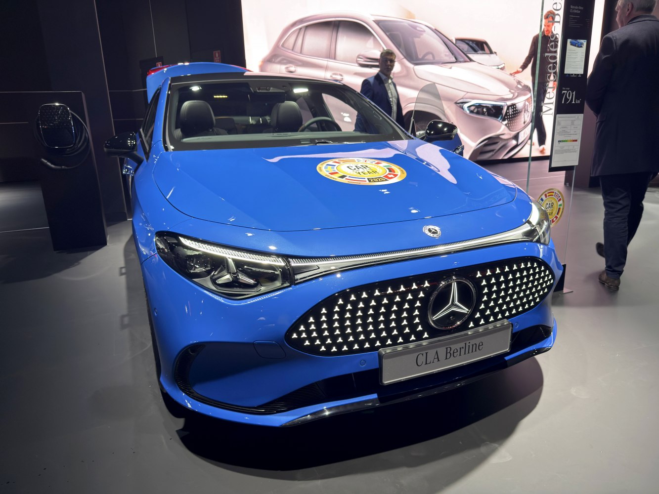 LED headlights and illuminated grille front view