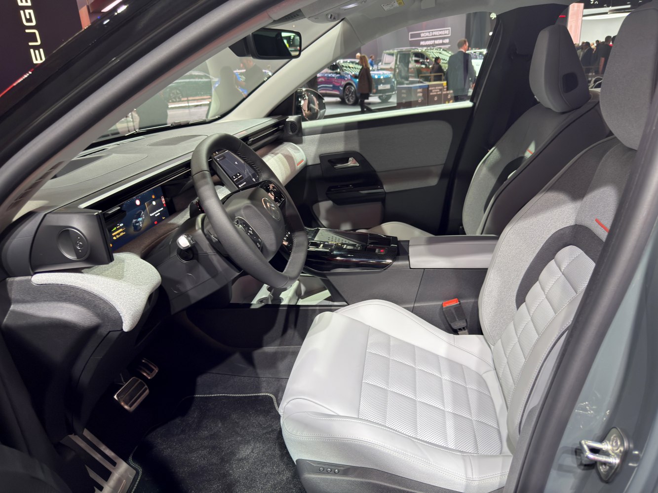 Modern interior with digital dashboard and premium seating