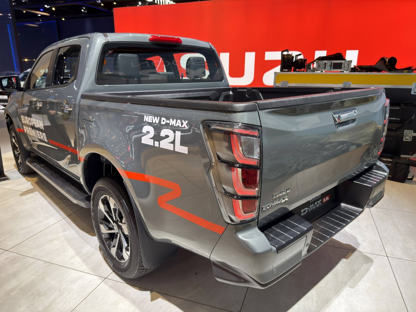 Pickup truck rear with distinctive LED taillights and 2.2L engine badge