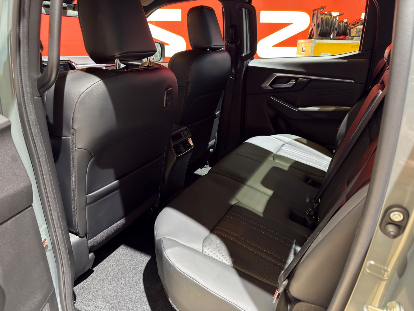 Spacious rear seating interior with modern design and premium upholstery