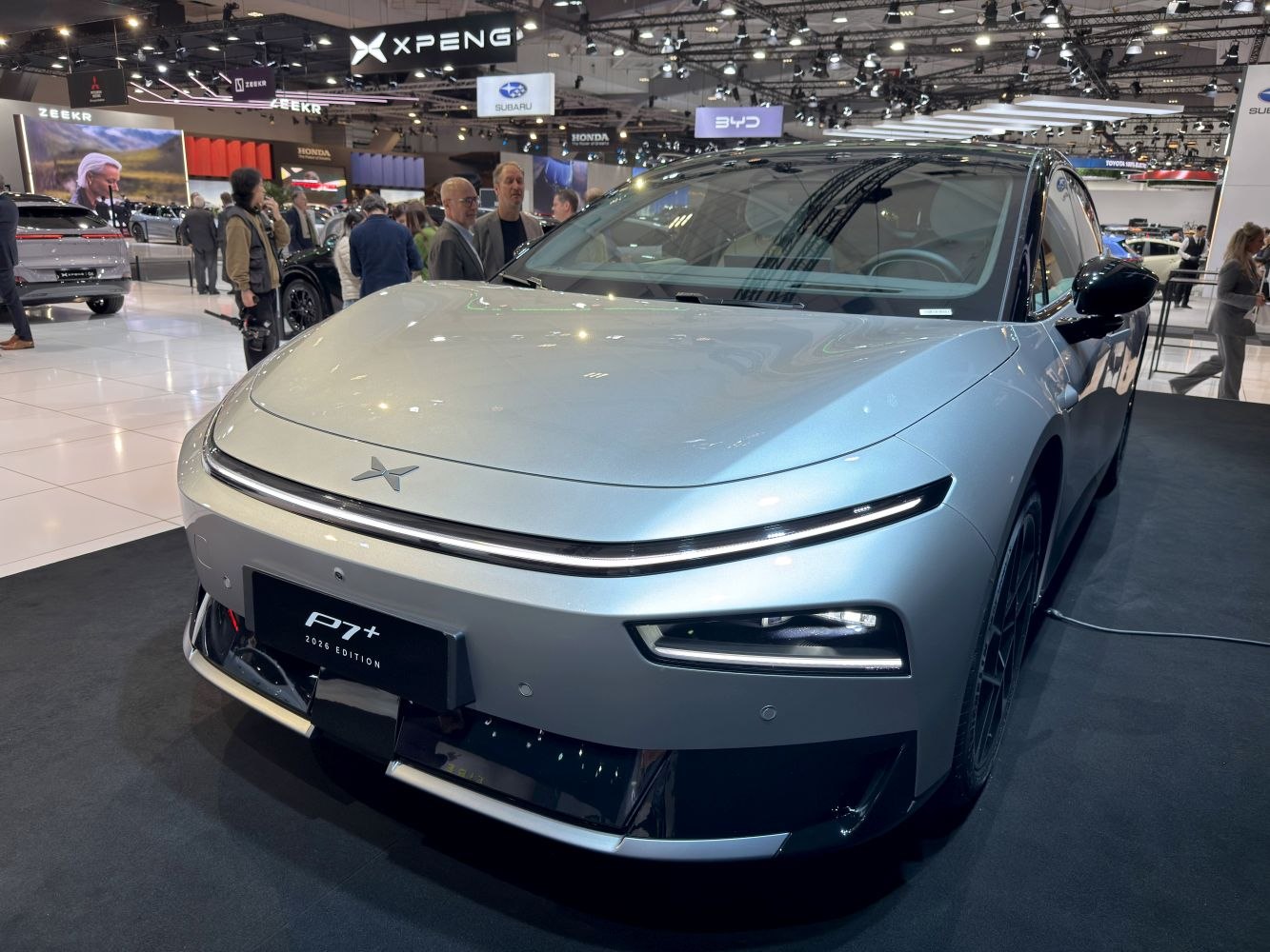 Sleek front design with LED headlights and aerodynamic hood