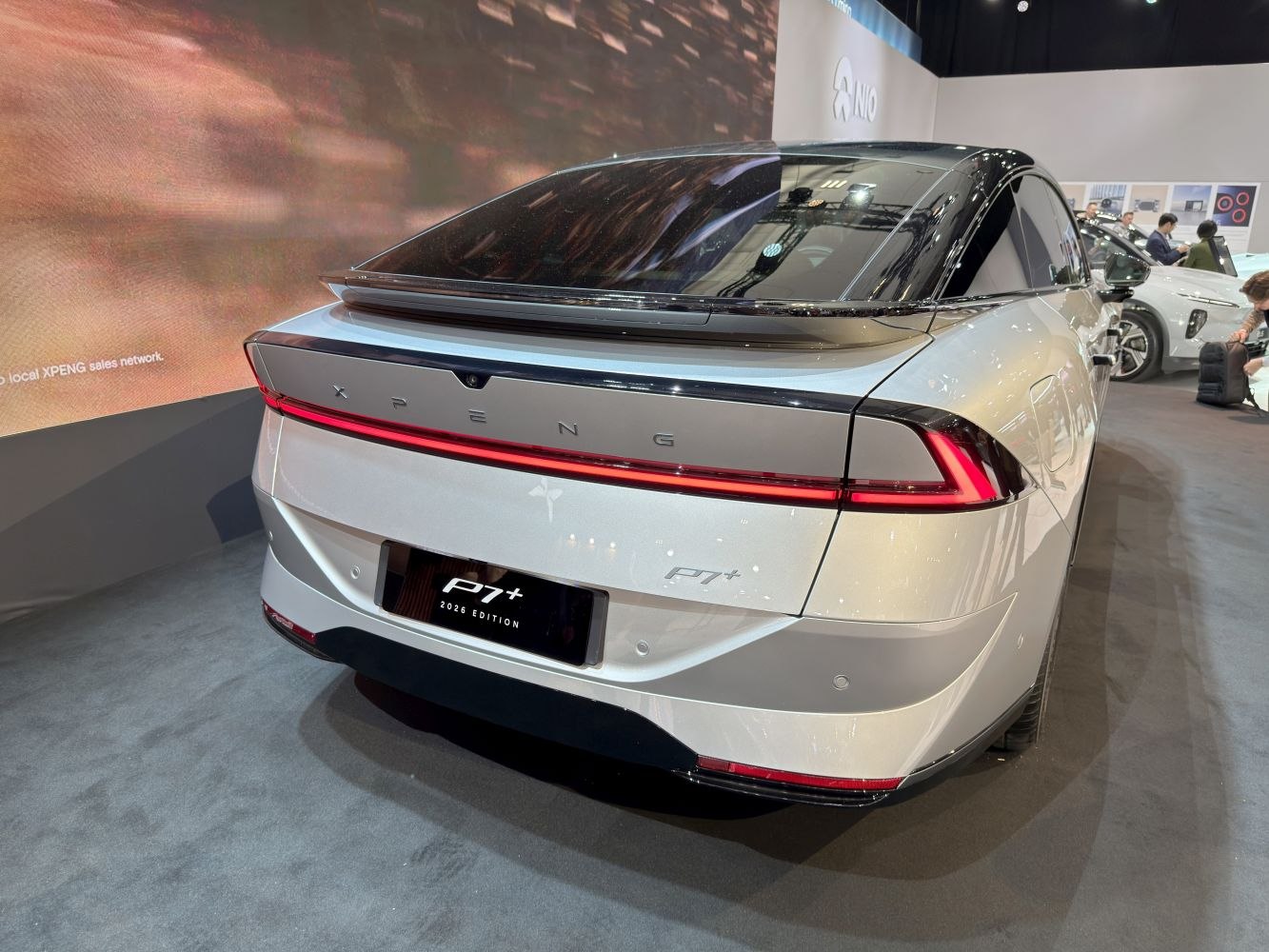 Rear design with full-width LED taillight and rear spoiler