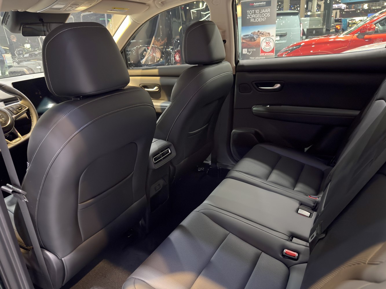 Spacious rear seating with premium upholstery and rear air vents