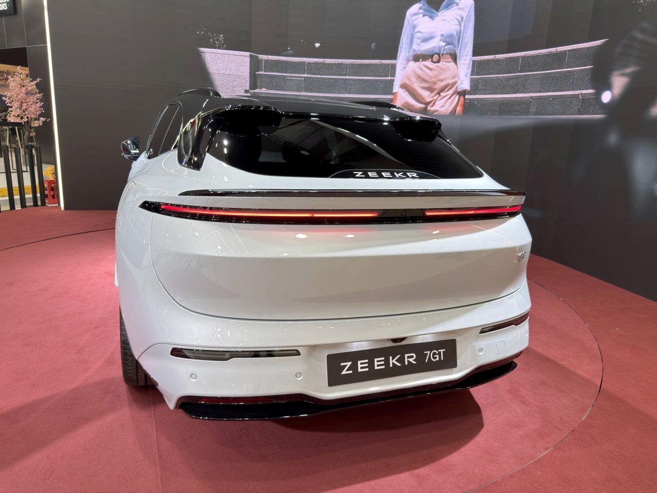 Sleek rear with continuous LED tail light strip and aerodynamic design
