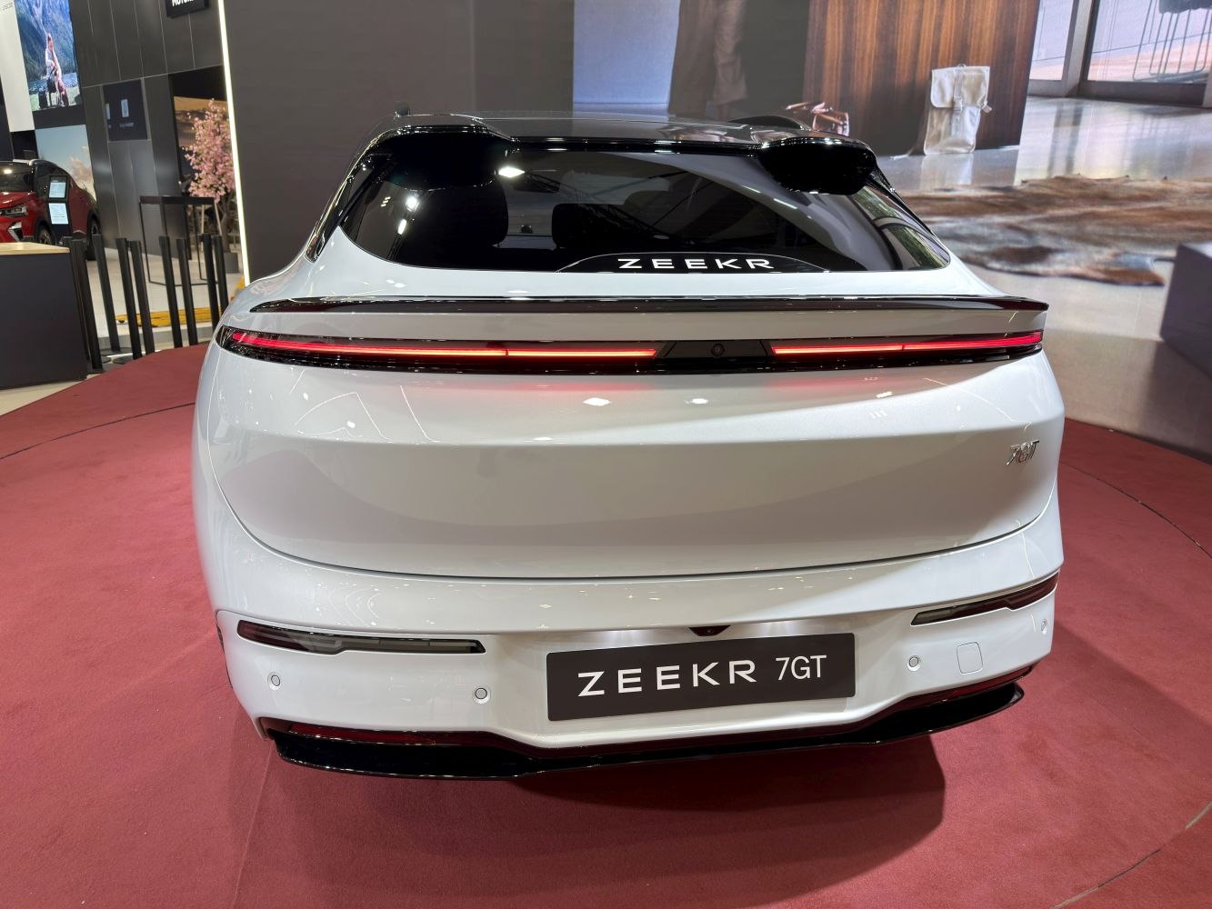 Sleek rear view with continuous LED taillight strip