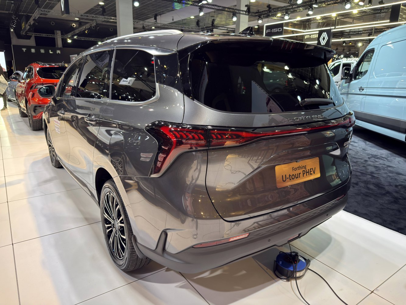 Rear view with LED taillights and black roof accents
