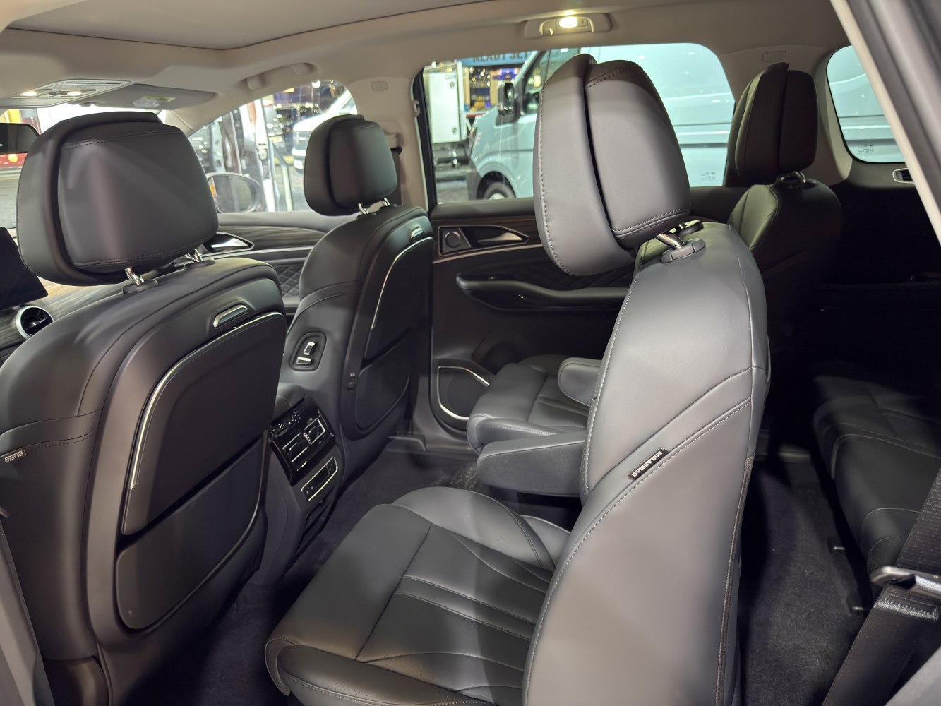 Premium leather seats and spacious rear cabin interior