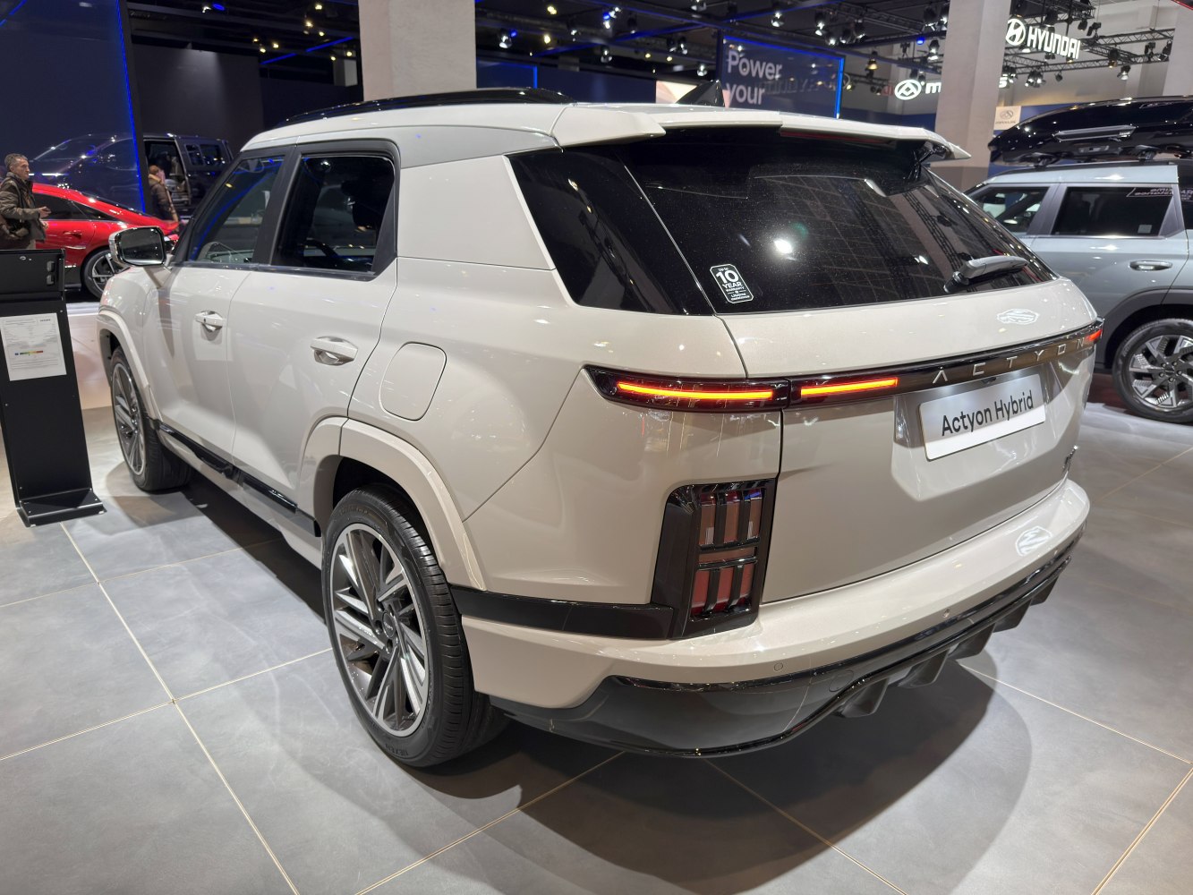 Rear view of SUV with sleek modern LED tail lights and sharp angular design.