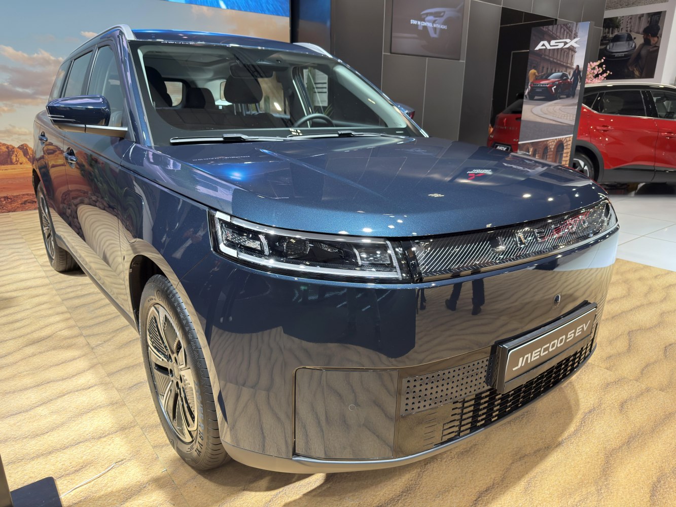 Front LED headlights and aerodynamic sleek design.
