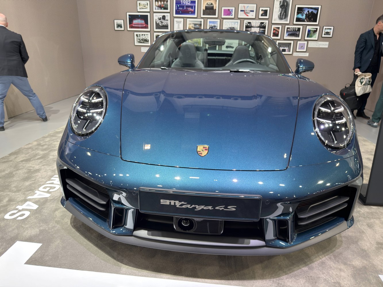 Front view with iconic round headlights and aerodynamic fascia