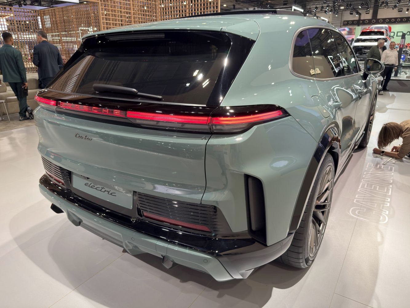Rear view with full LED taillight strip and sporty design