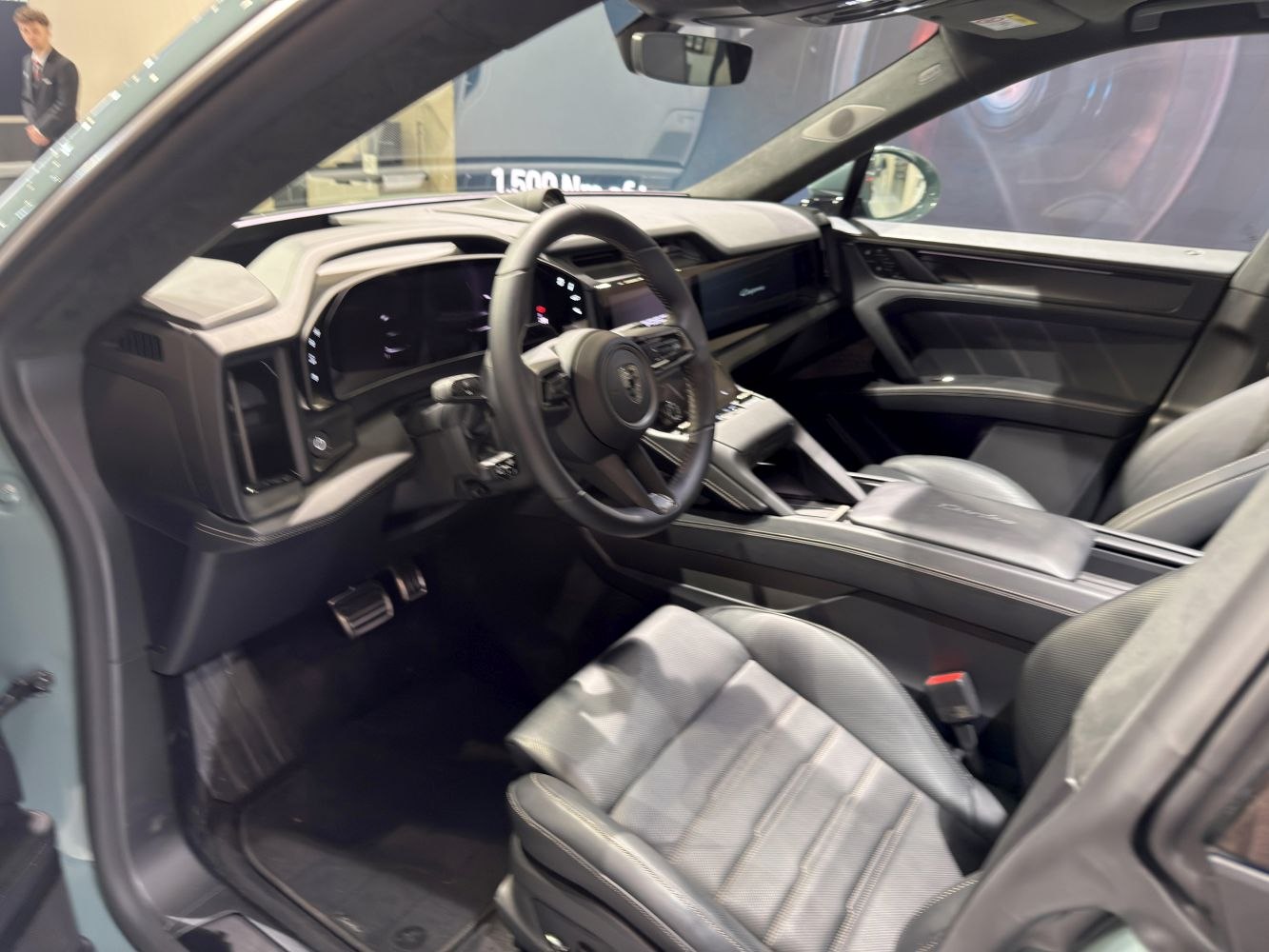 Digital dashboard and premium seats in a luxury electric SUV