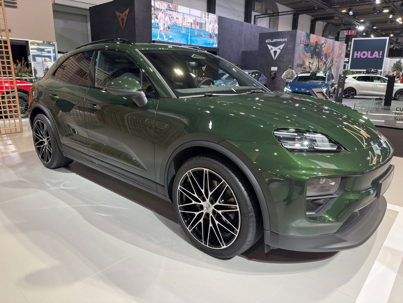 Electric SUV with LED headlights and sporty multi-spoke alloy wheels