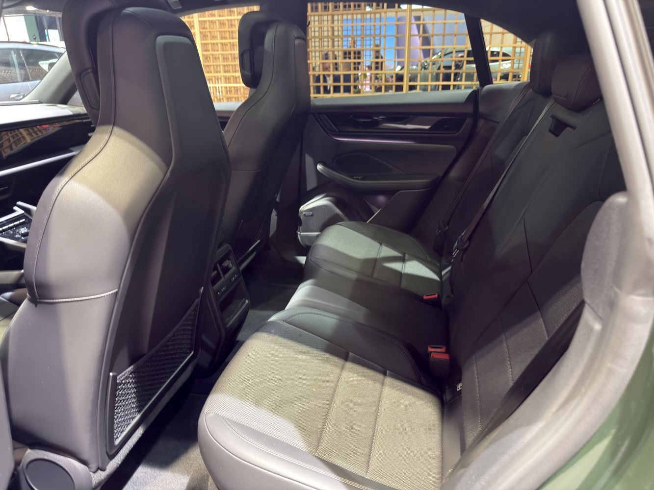 Spacious rear seats with modern upholstery and rear climate controls