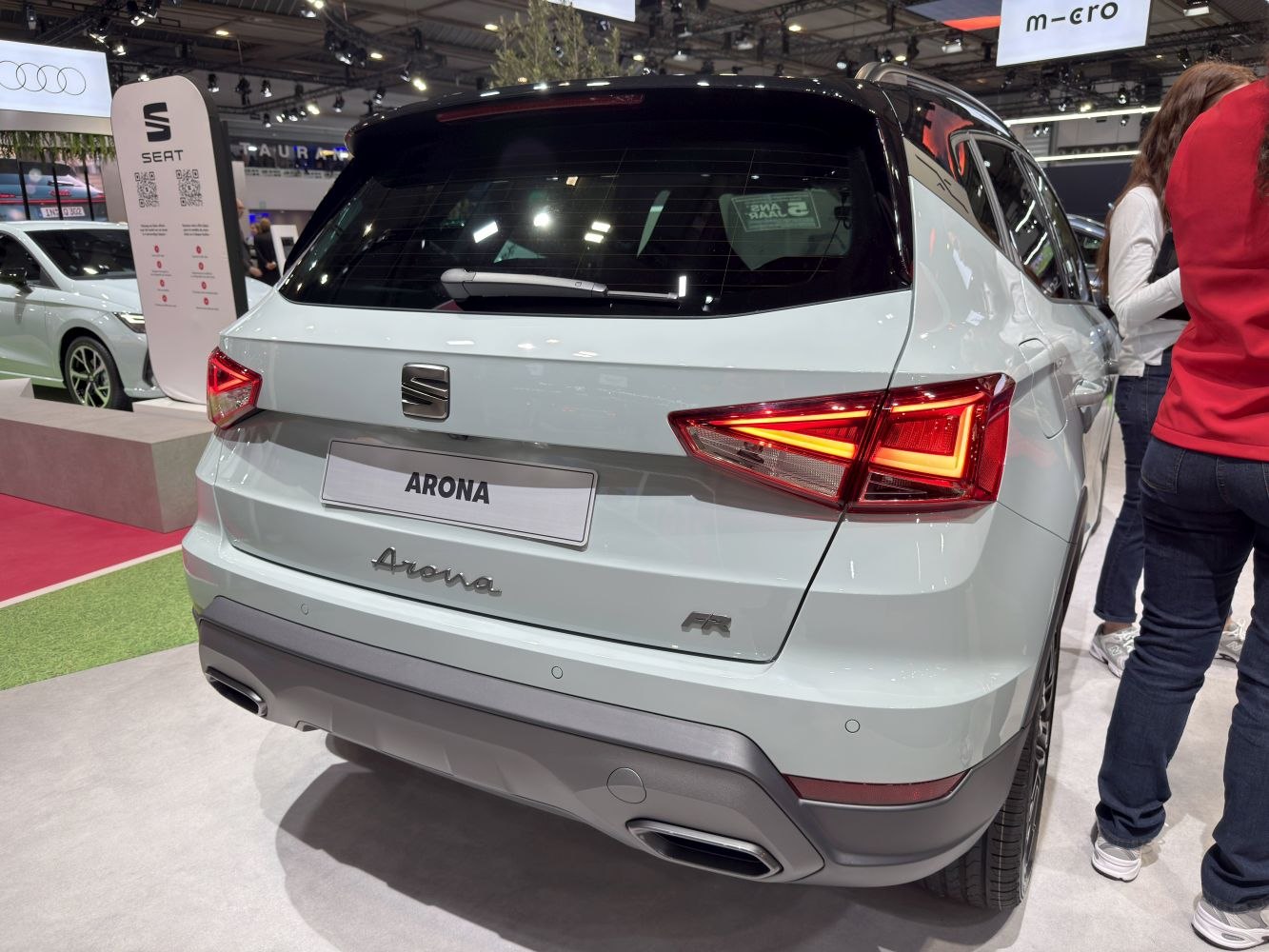 Rear view with LED taillights and integrated exhaust tips