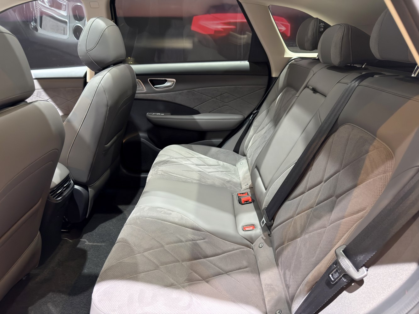 Quilted upholstery and spacious rear passenger seating