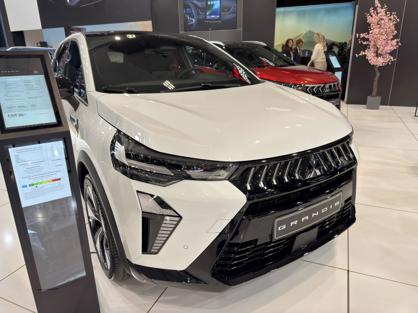 Front grill and LED headlight design of a modern SUV.