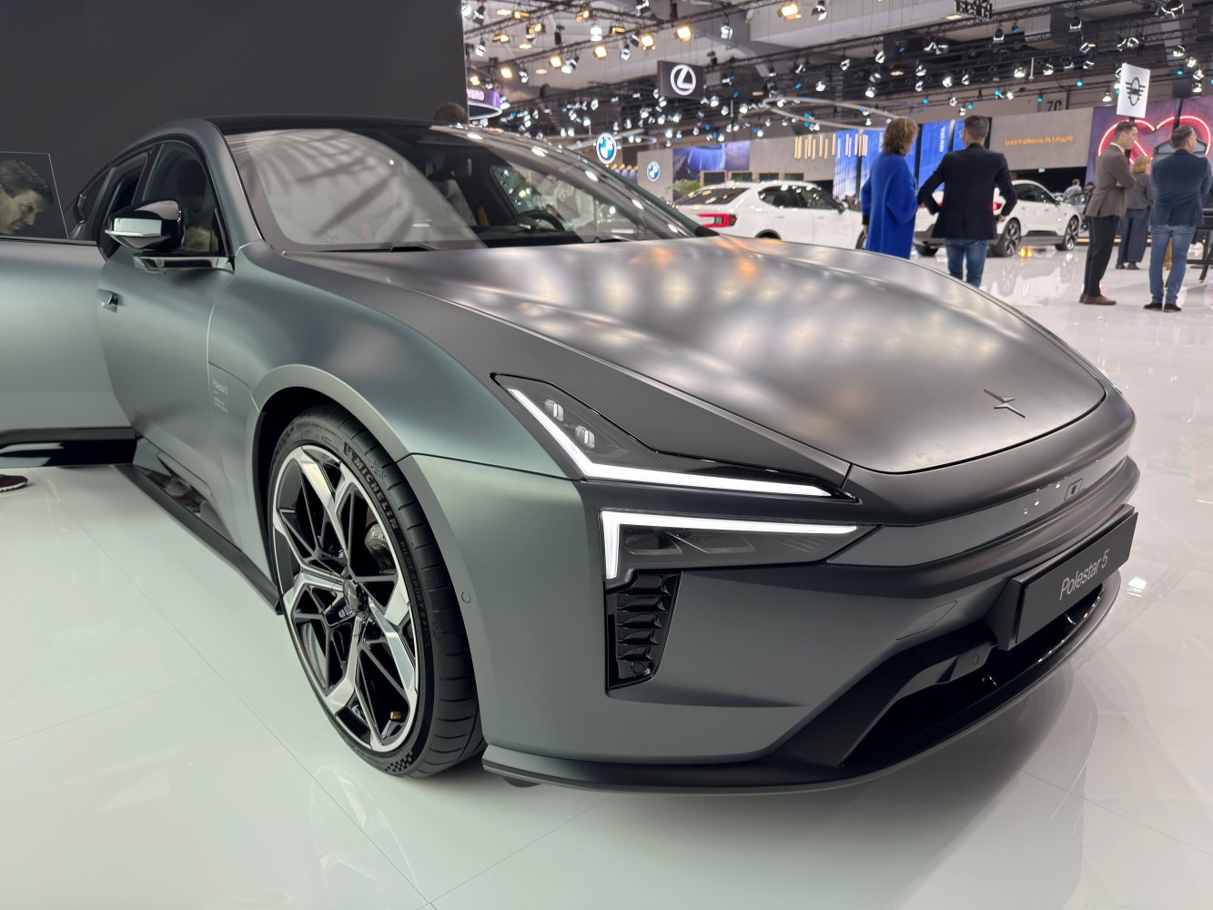 Front angle view featuring LED headlights and modern wheel design