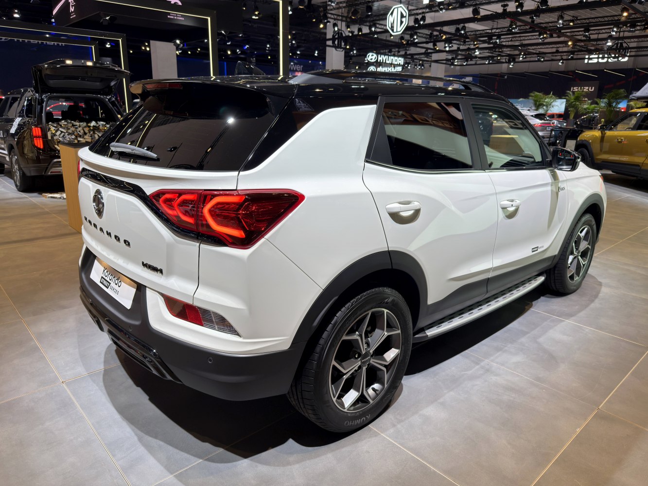 SUV rear and side view with LED taillights and alloy wheels