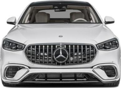 Front view with large grille and sleek headlights