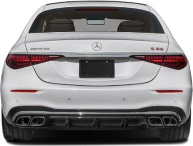 Rear view with tail lights and quad exhaust pipes