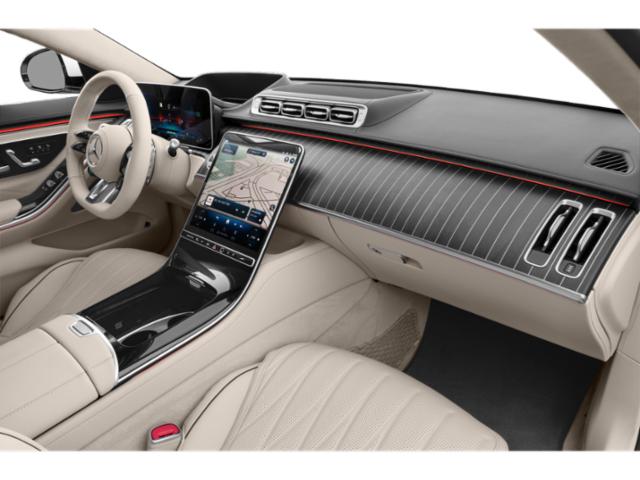 Luxurious dashboard with digital displays and ambient lighting