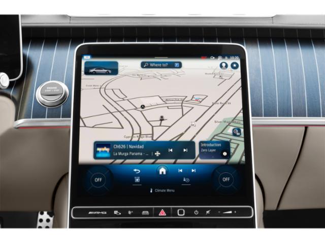 Large touchscreen infotainment with navigation and media controls