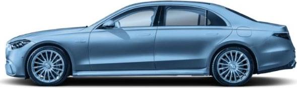 Sleek luxury sedan side profile with modern alloy wheels
