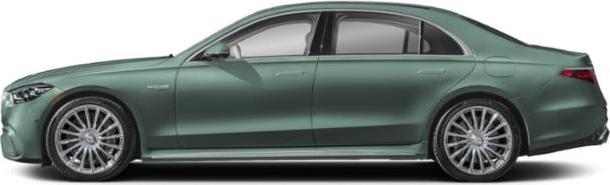 Side profile of a luxury sedan with sporty alloy wheels and sleek smooth body