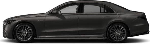 Sleek black luxury sedan with multi-spoke alloy wheels