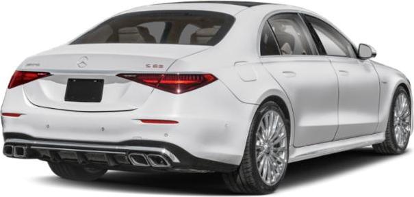 Rear view of a luxury sedan with quad exhaust and LED taillights