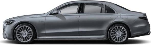Side profile of a long wheelbase luxury sedan with facelift