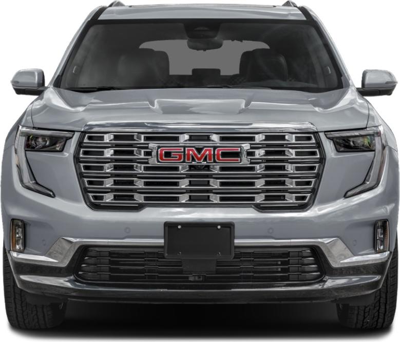 Front grille with GMC badge and LED headlights on a modern SUV.