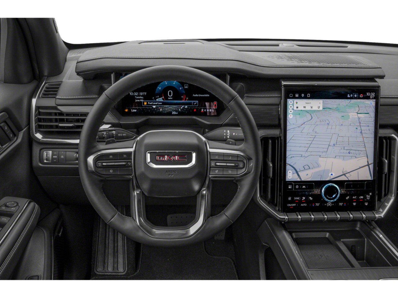 Digital instrument cluster and large touchscreen infotainment with navigation