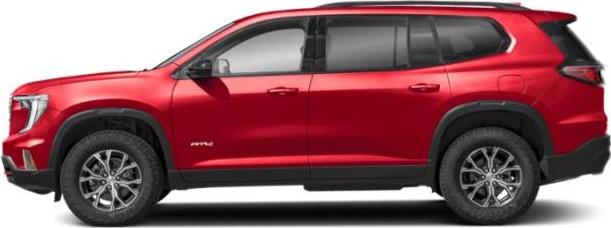 Bold red SUV side profile with rugged wheels and distinctive body design